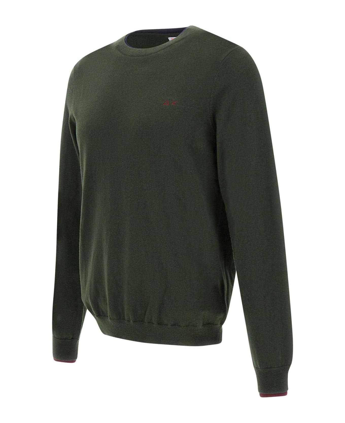 Sun 68 'round Double' Cotton And Wool Pullover Sweater - MILITARE ニットウェア
