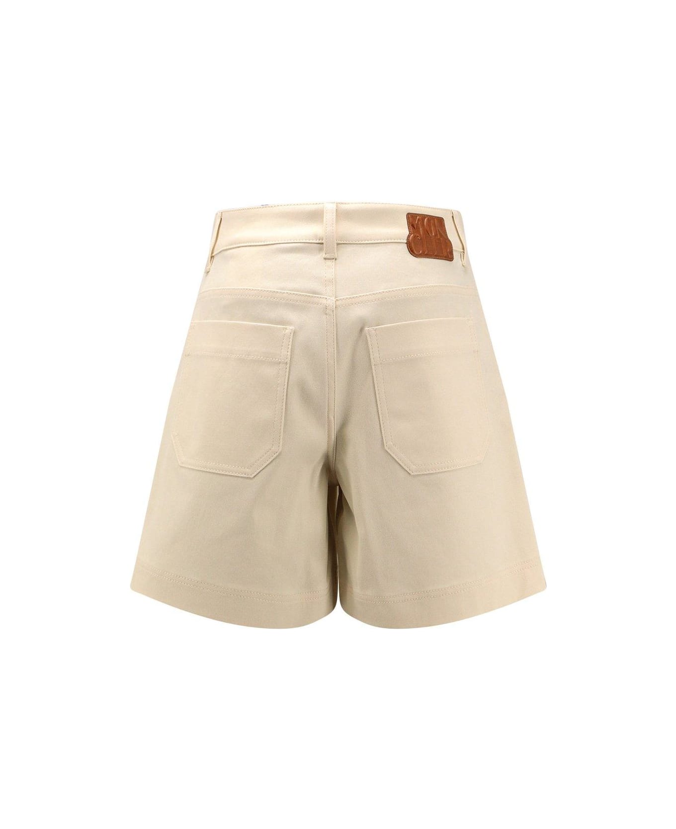 Moncler Logo Patch Pocket Shorts - Beige