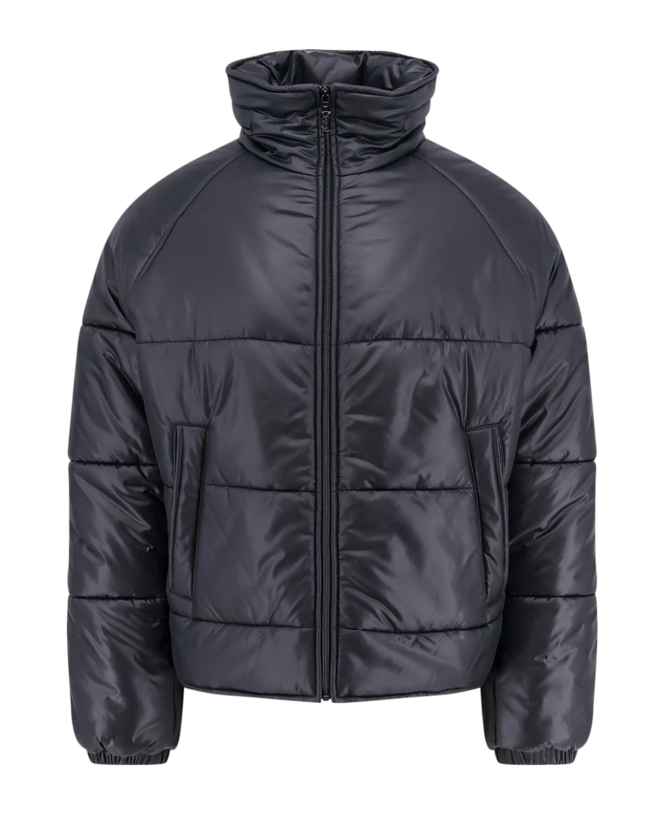 Saint Laurent Cassandre Padded And Quilted Nylon Jacket - Black