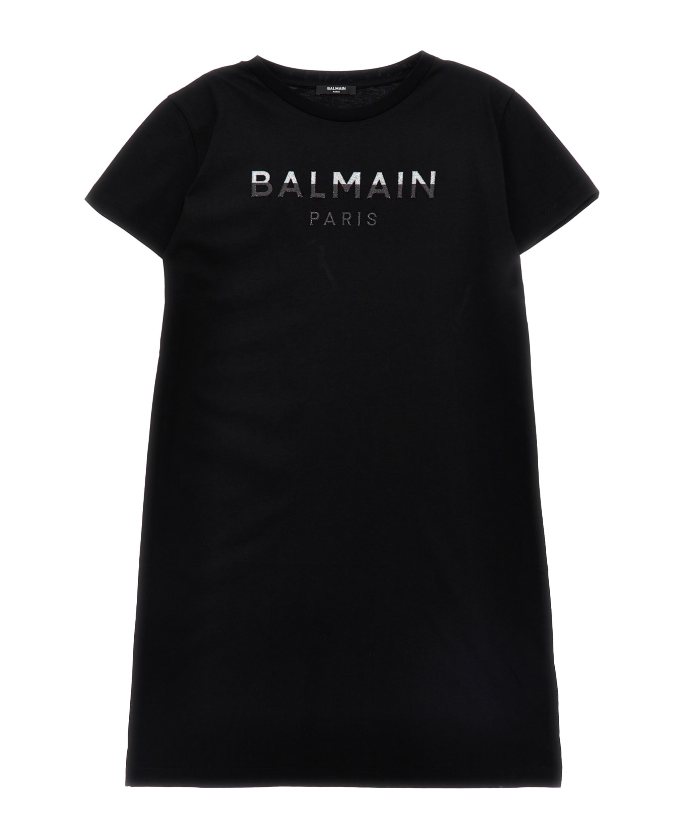 Balmain Glitter Logo Dress - Black  