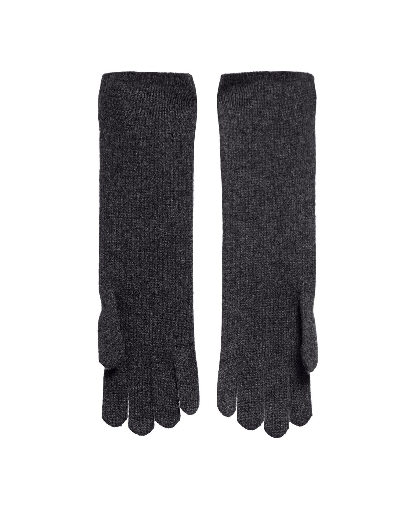 Max Mara Long Knit Gloves - Black