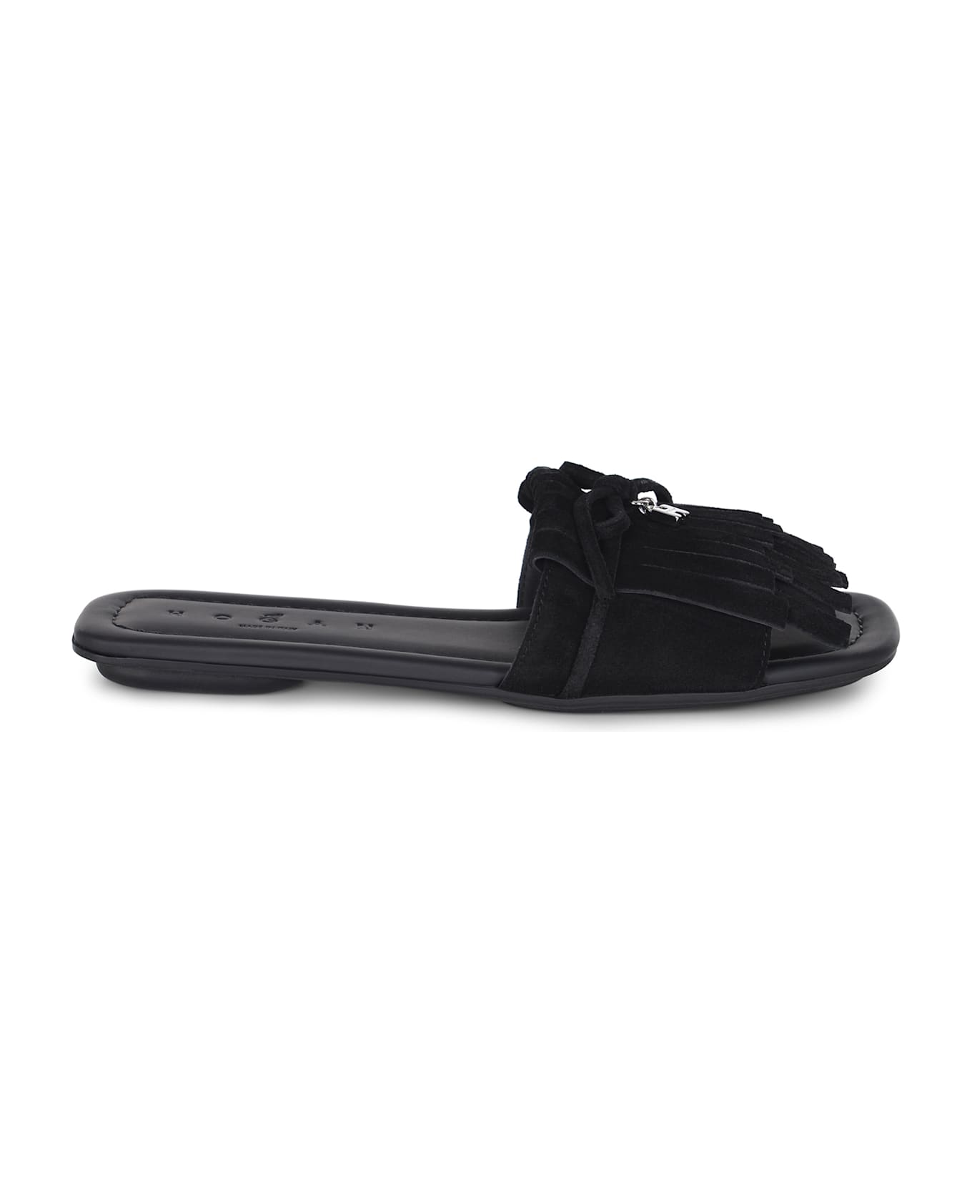 Hogan Fringed Sandals - Black