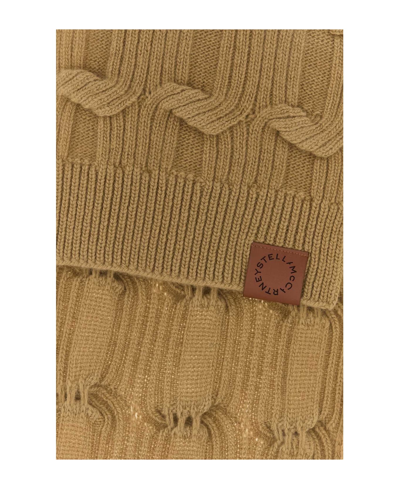 Stella McCartney Camel Wool Scarf - CAMEL