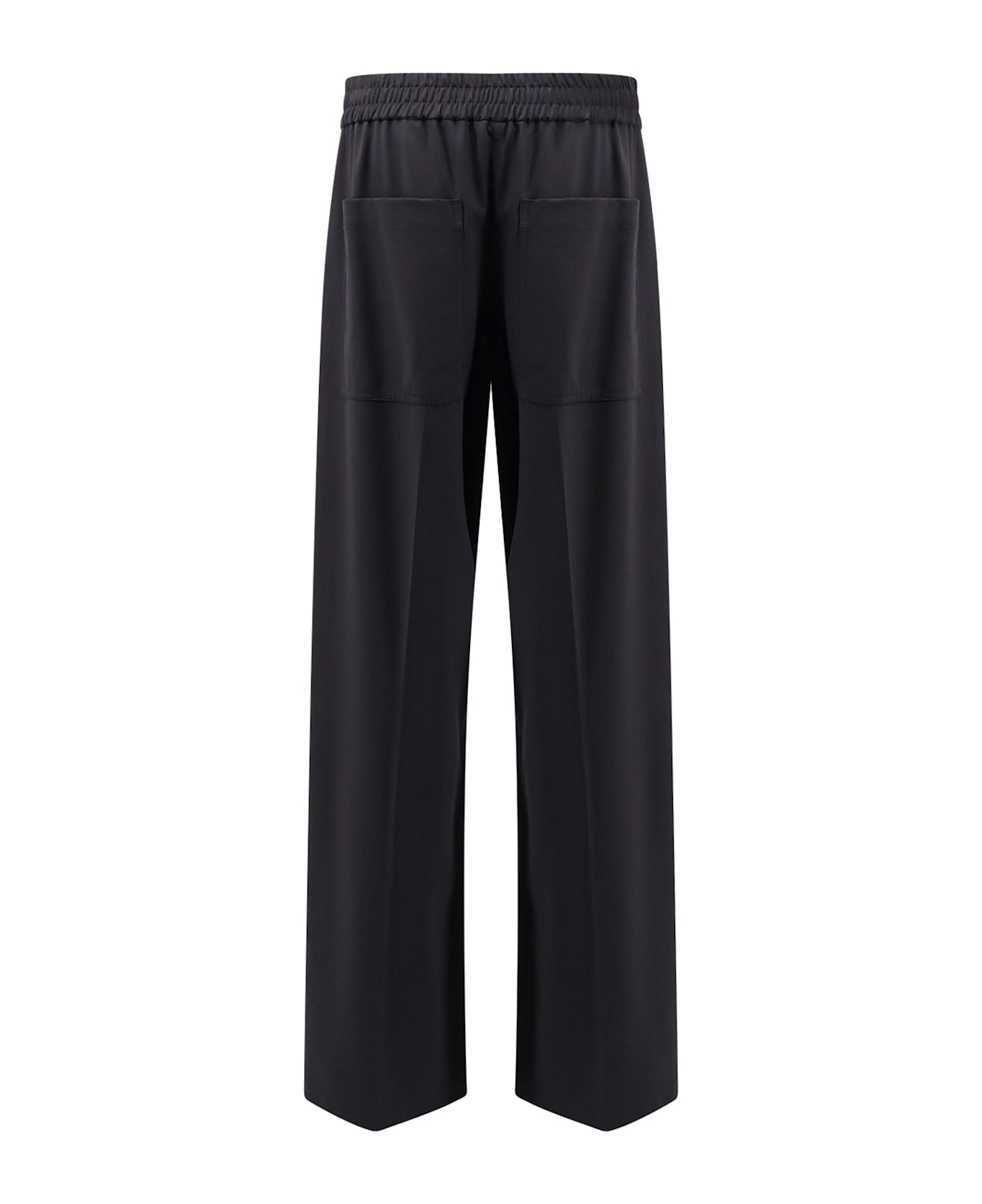 Brunello Cucinelli Virgin Wool Blend Trousers - Black