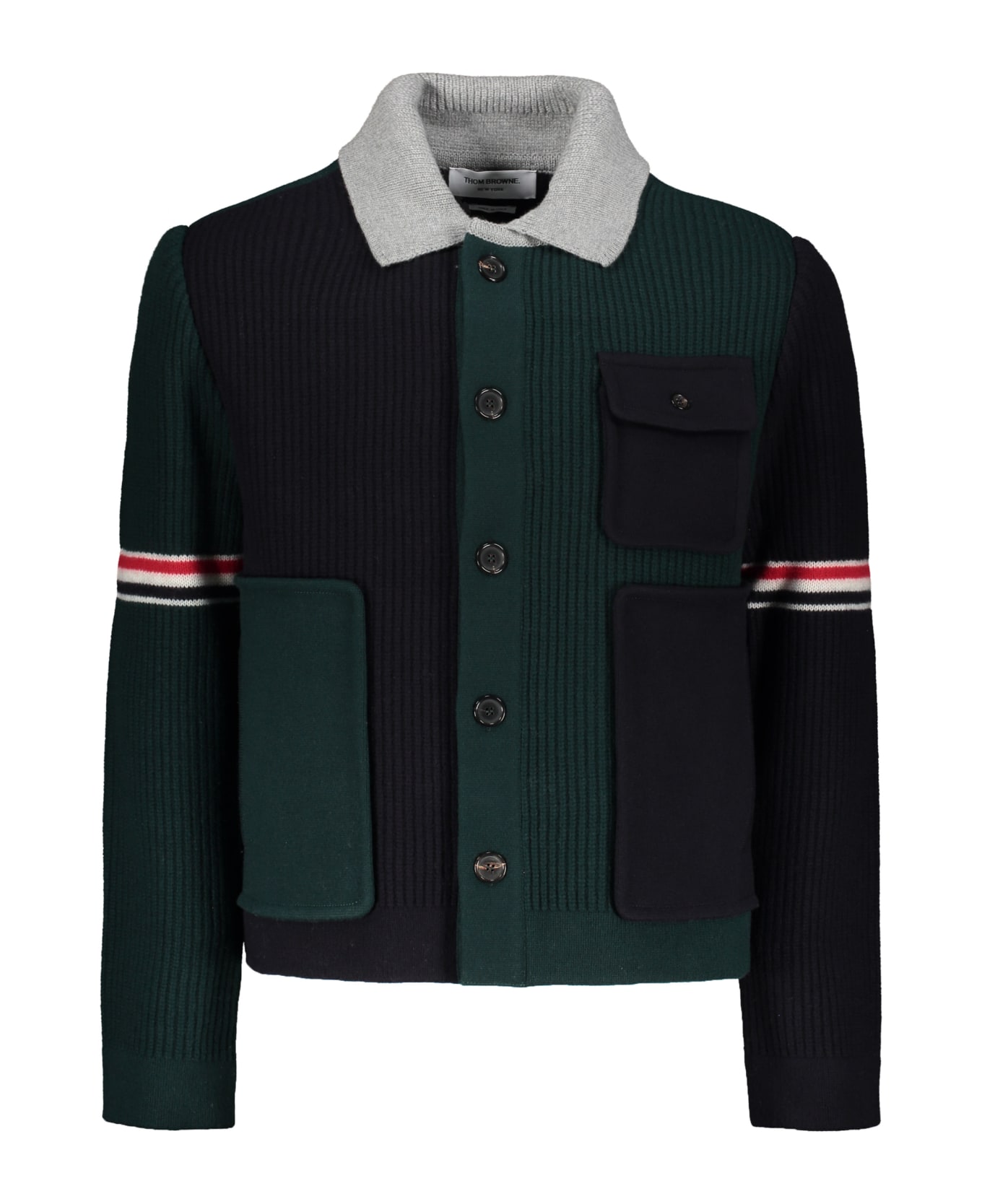 Thom Browne Virgin Wool Cardigan - green