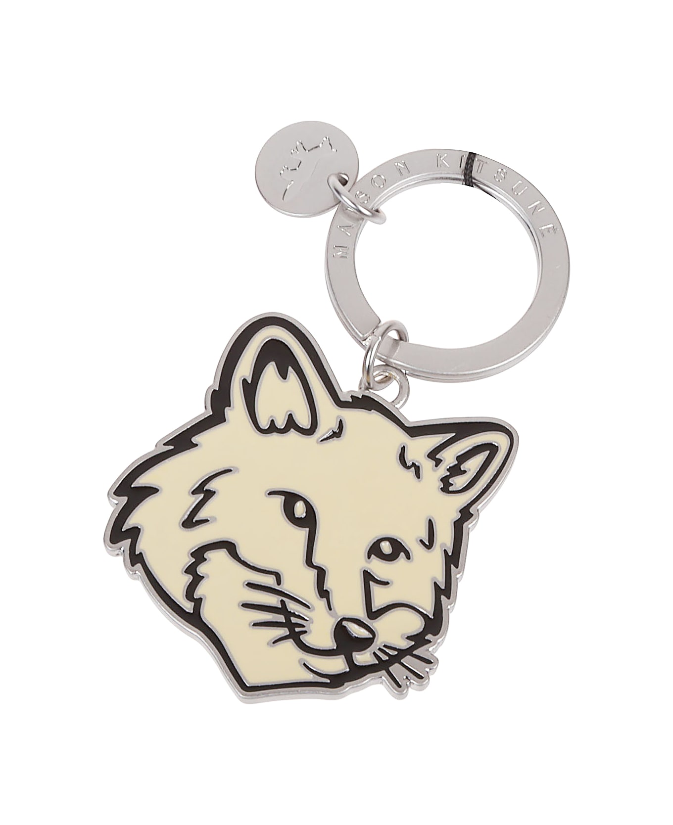 Maison Kitsuné Bold Fox Head Keyring - Yellow キーリング
