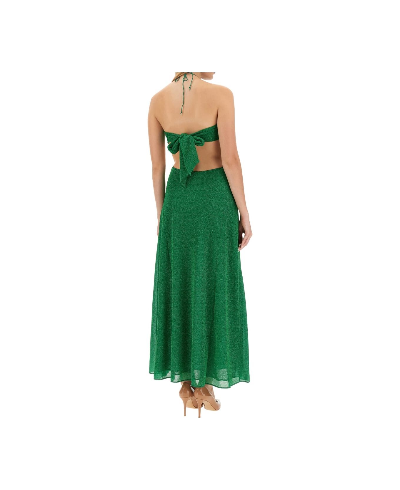 Oseree Dress Cut Out - GREEN