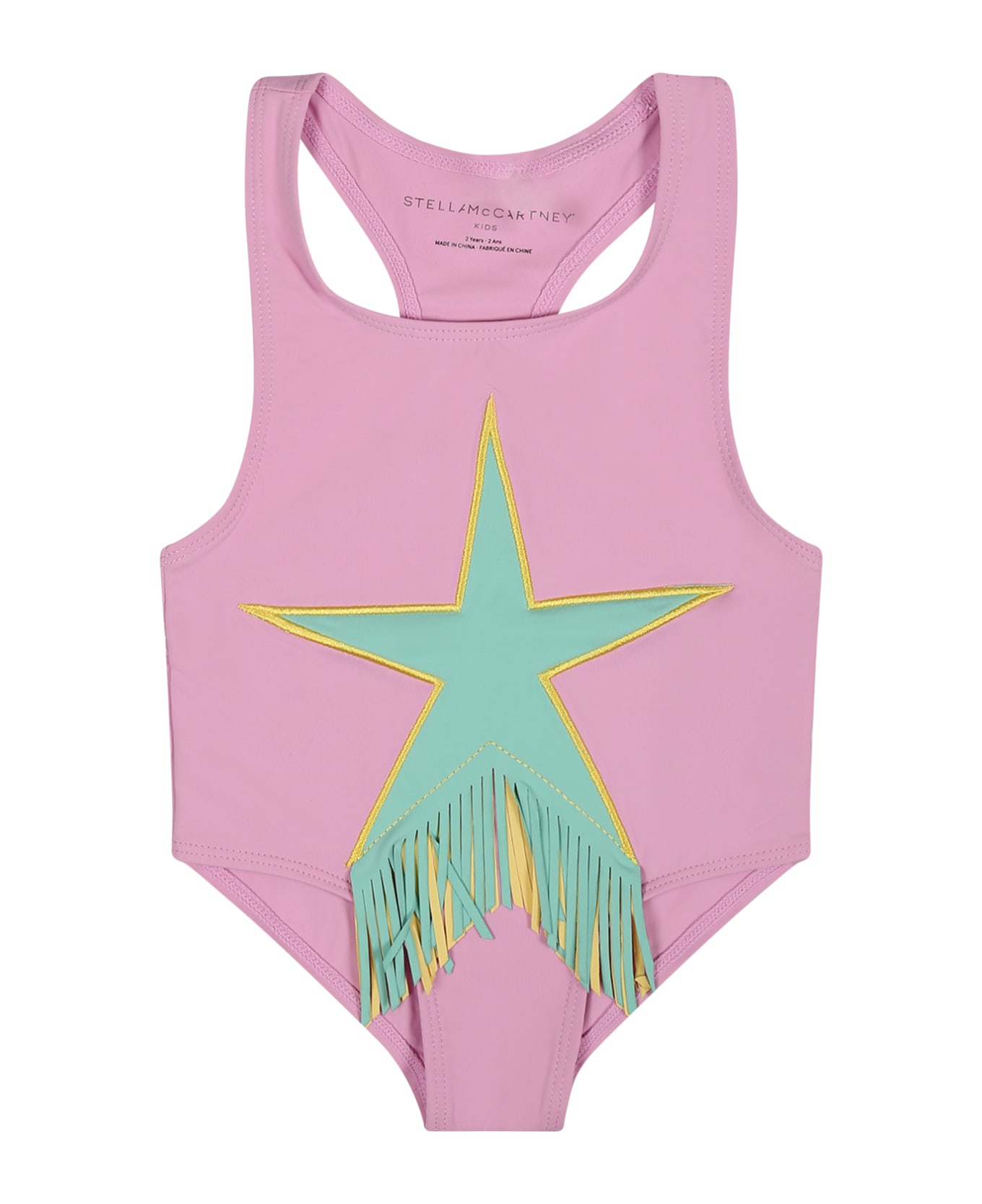 Stella McCartney Kids Pink Swimsuit For Baby Girl With Star - Pink 水着