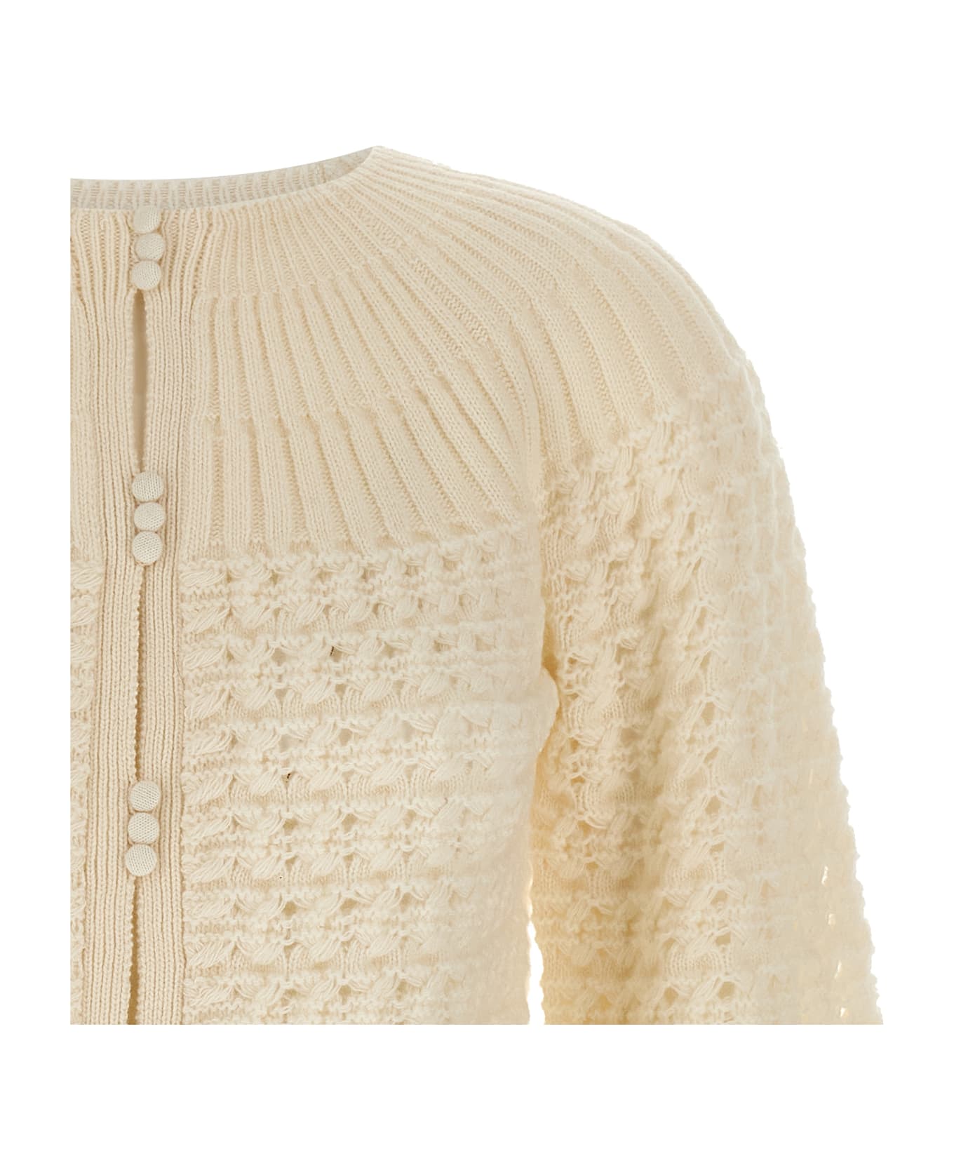 Chloé Jacquard Logo Cardigan - White