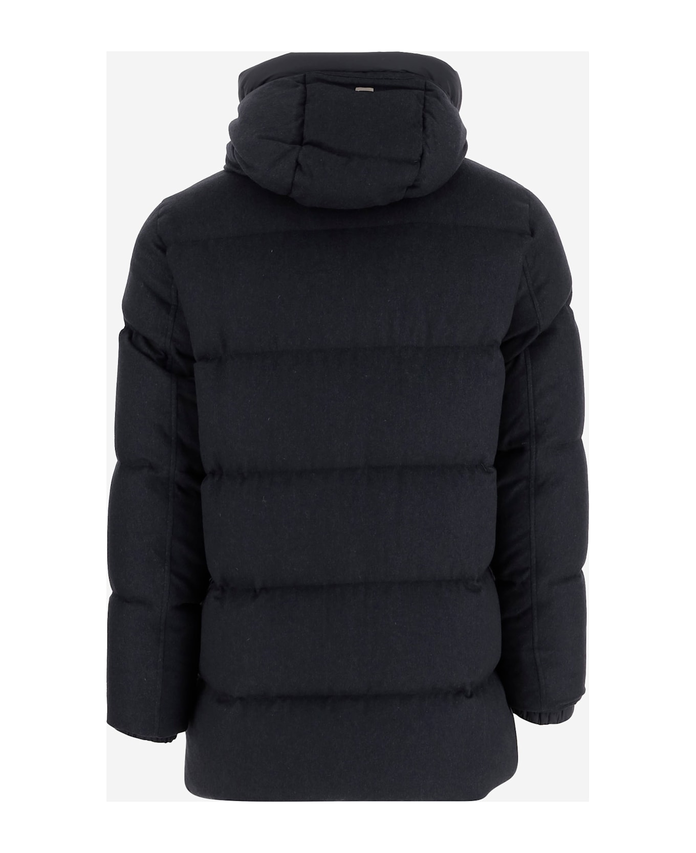Herno Silk And Cashmere Padded Down Jacket - Blue