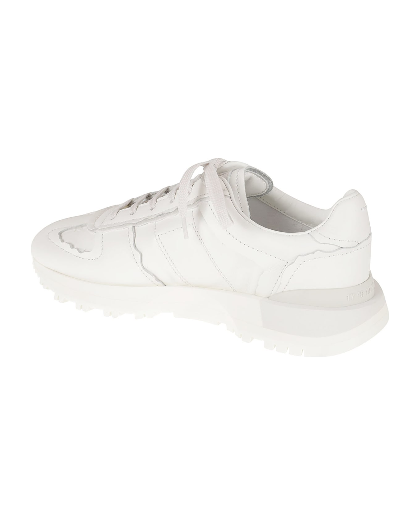 Maison Margiela Classic Fitted Lace-up Sneakers - White スニーカー