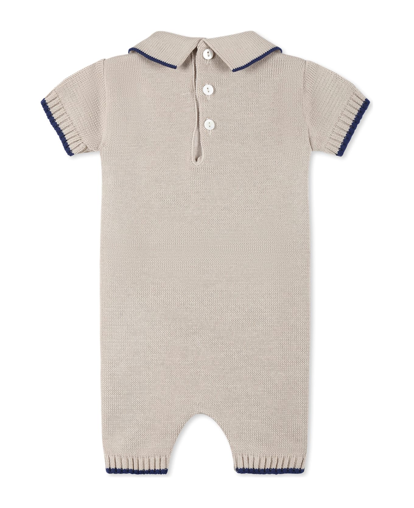 Little Bear Beige Romper For Baby Boy - Beige