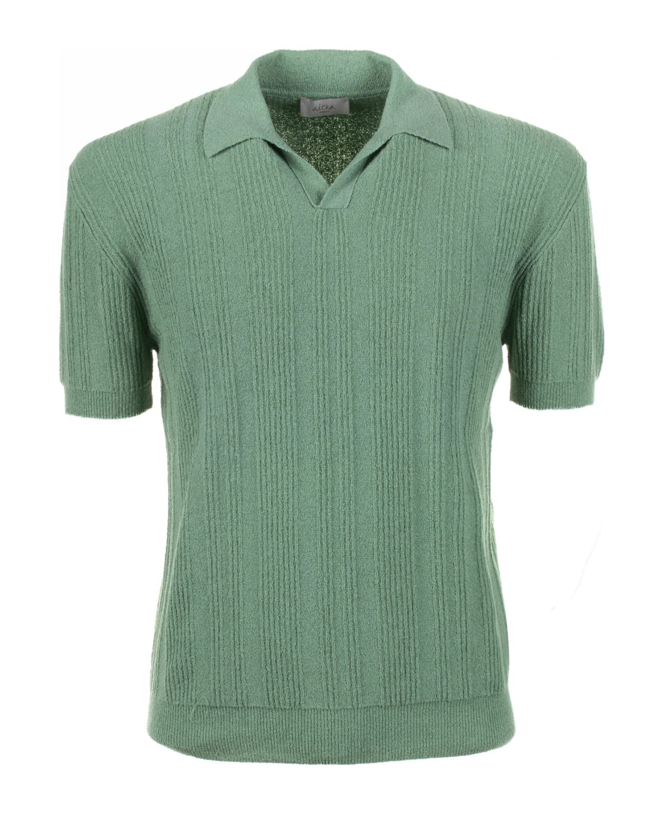 Altea Sage Green Short-sleeved Polo Shirt - SALVIA ポロシャツ