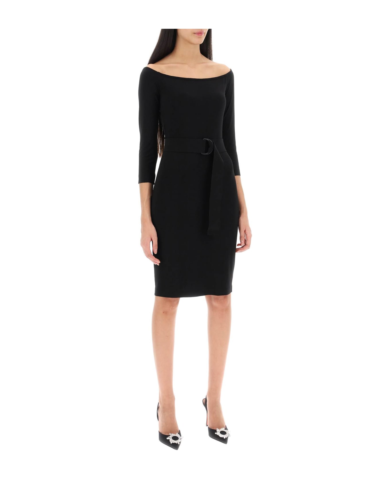 Norma Kamali Jersey Knee-length Dress - BLACK (Black)