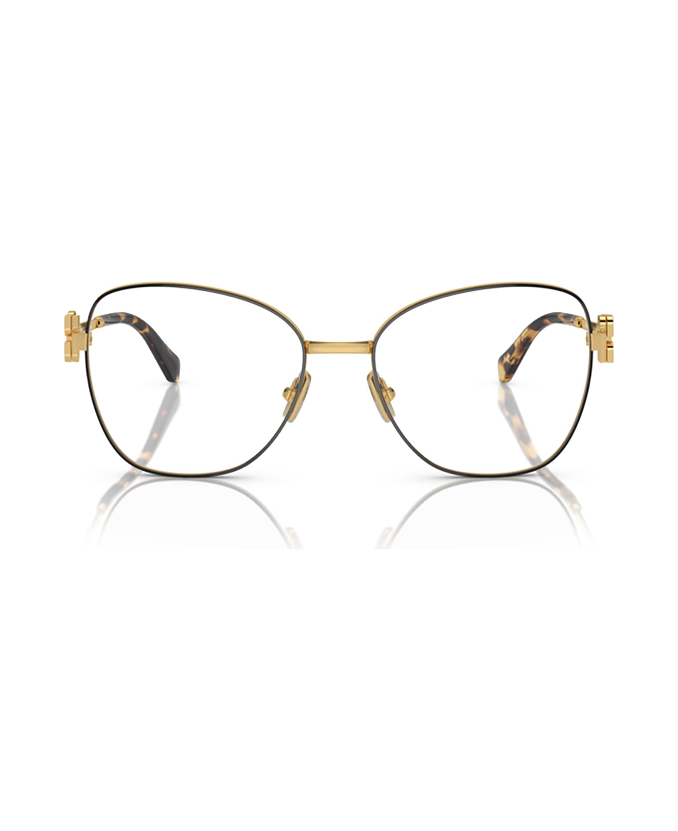Miu Miu Eyewear Mu 50xv Black / Gold Glasses - Black / Gold