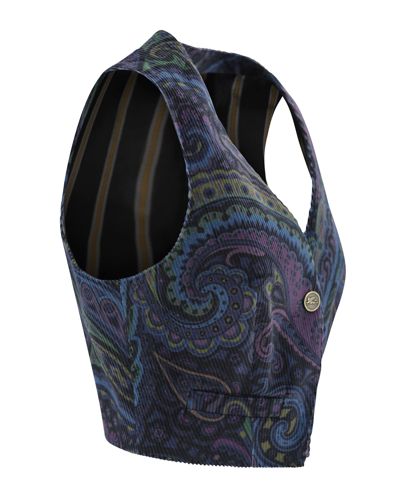 Etro Velvet Waistcoat - Blue