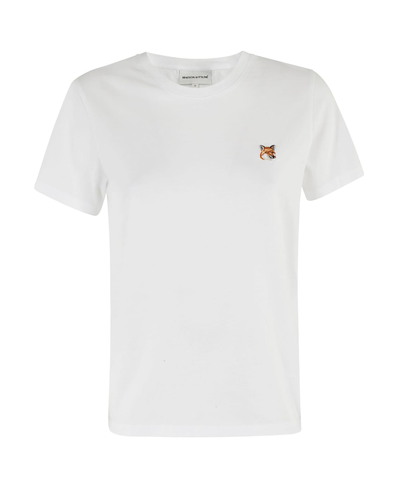 Maison Kitsuné Fox Head Patch - White Tシャツ