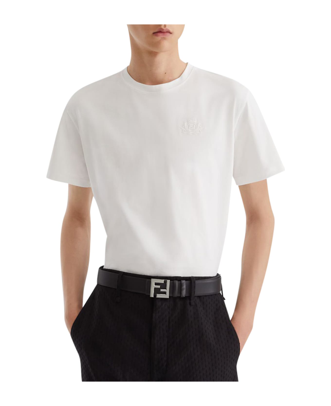 Fendi Squared Ff Belt - Black