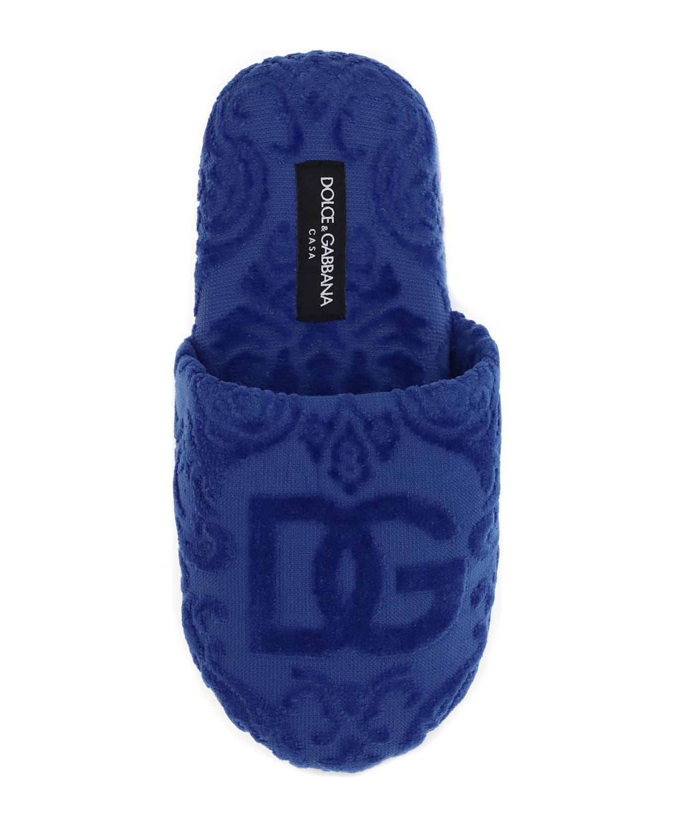 Dolce & Gabbana Jacquard Cotton Terry Slippers