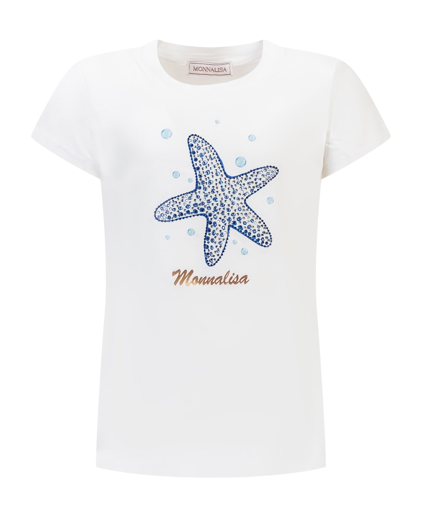 Monnalisa Starfish T-shirt - BIANCO Tシャツ＆ポロシャツ