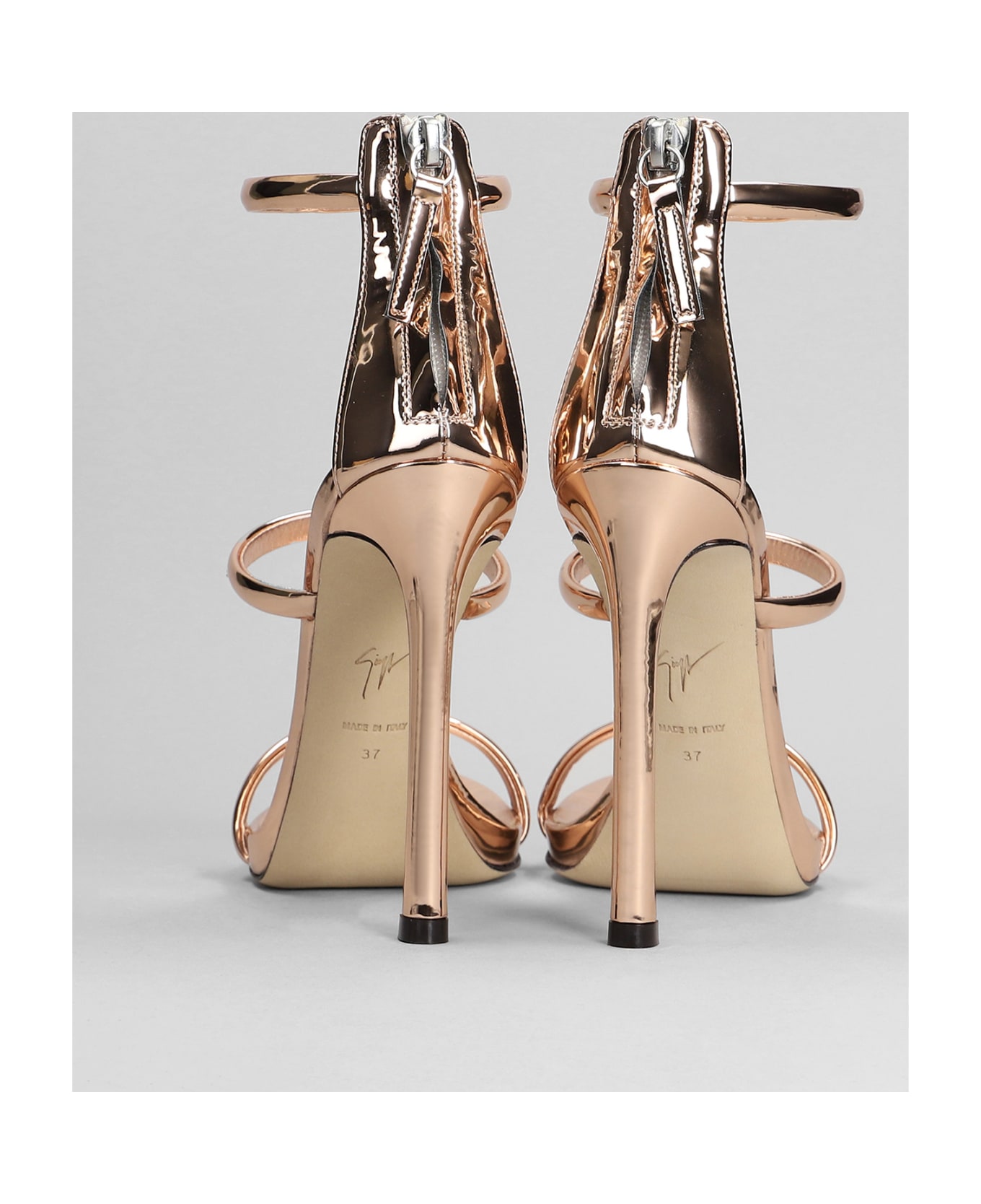 Giuseppe Zanotti Harmony Sandals In Gold Patent Leather - gold