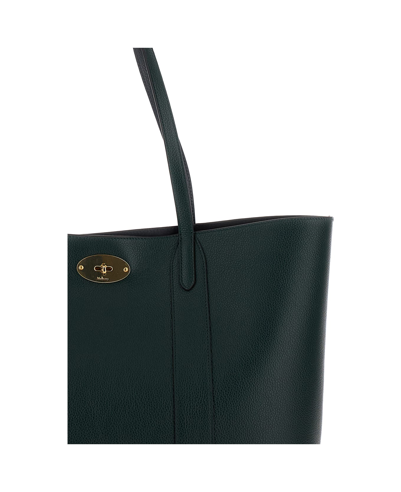 Mulberry 'bayswater Small' Green Tote Bag With Postman's Lock Closure In Leather Woman - Green