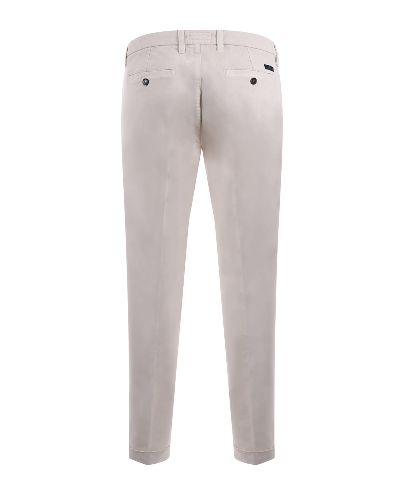 Fay Beige Stretch Cotton Capri Trousers Pants - Avorio