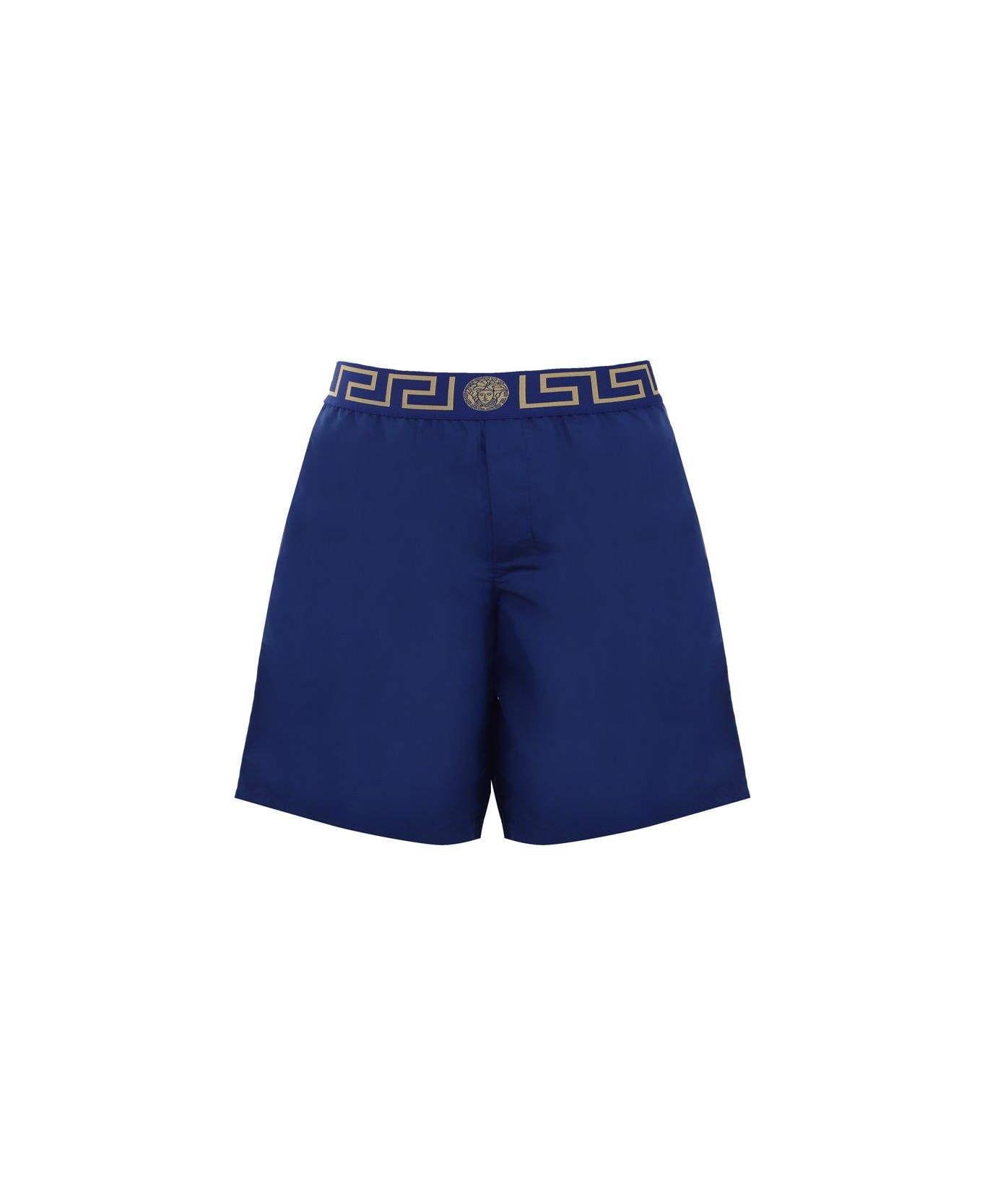 Versace Greca Waistband Swim Shorts - ROYAL BLUE ショートパンツ