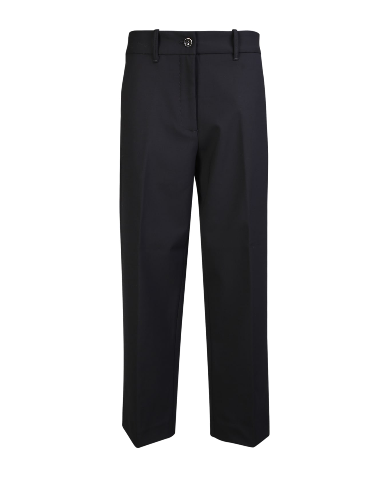 Nine in the Morning Black Technical Wool Cropped Trousers - Black