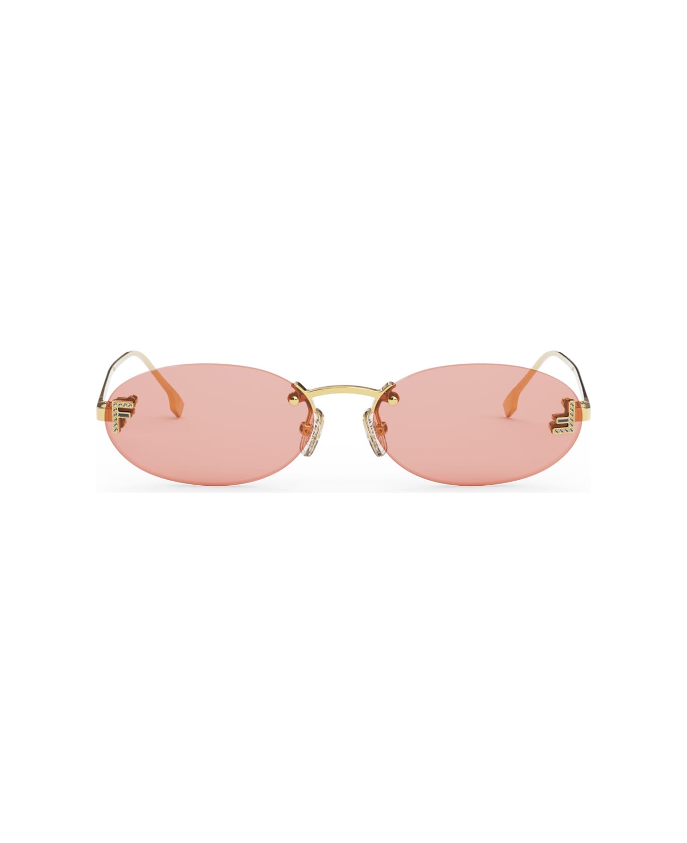 Fendi Eyewear Fe4075us 30s Oro Fendi First Crystal Sunglasses - Oro