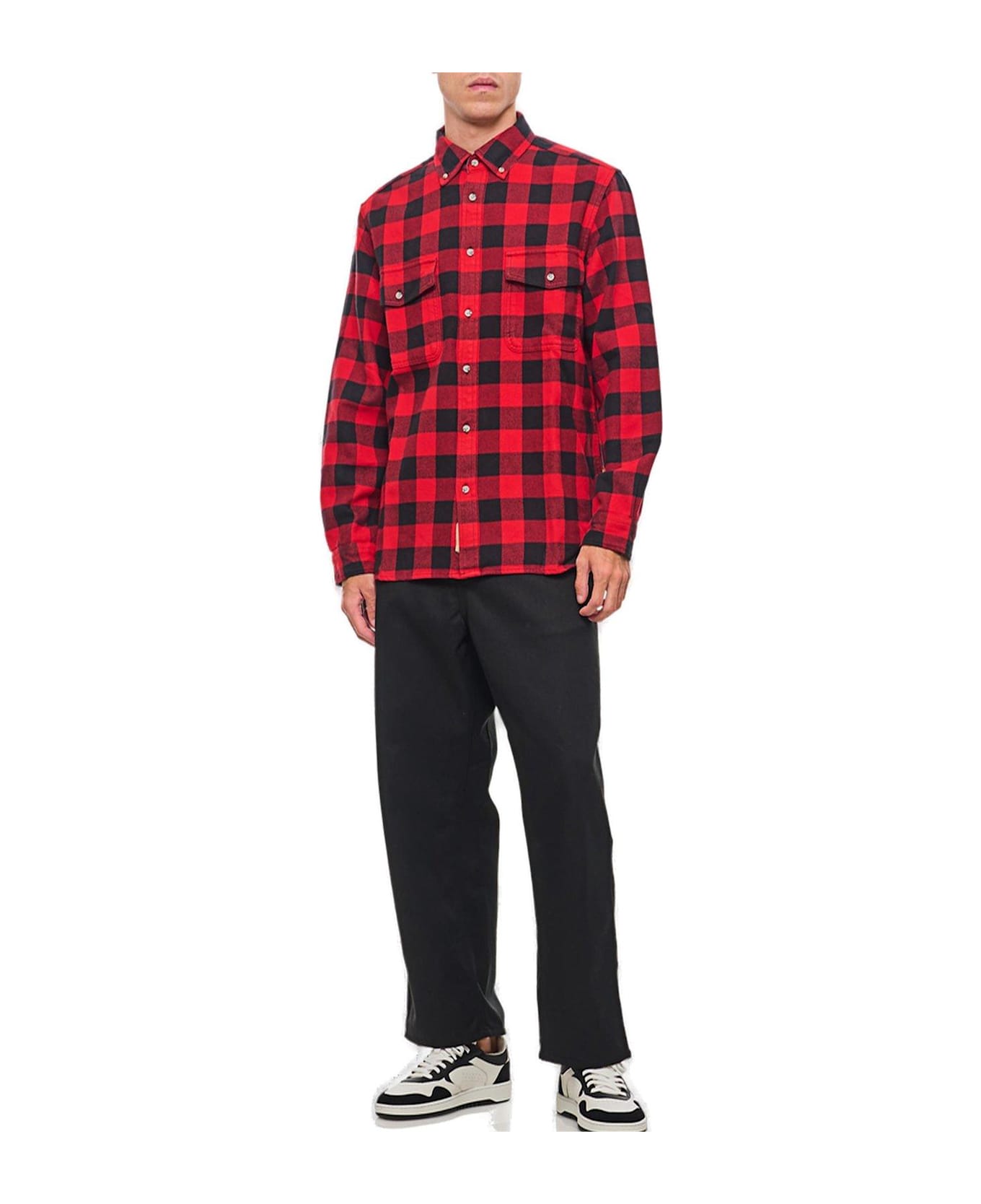 Woolrich Checked Pattern Flannel Shirt - Red Buffalo