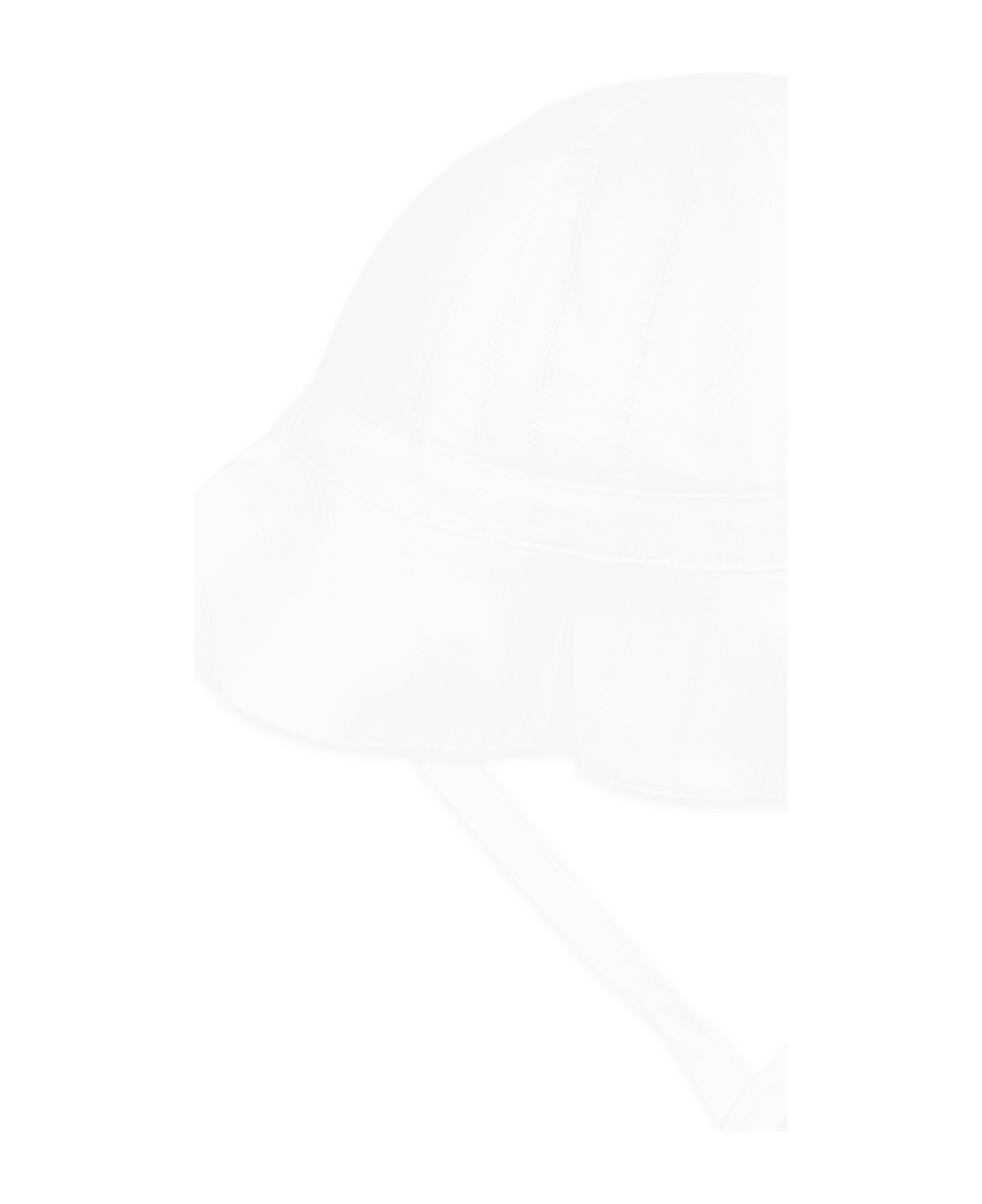 Petit Bateau White Cloche For Baby Girl With Logo - White