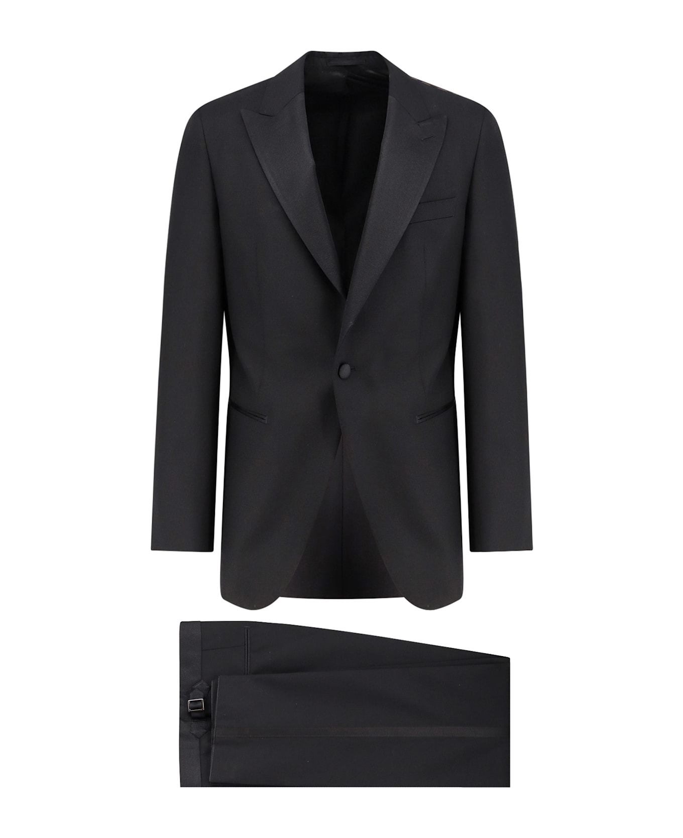 Hugo Boss Harvers Virgin Wool And Silk Tuxedo - Black