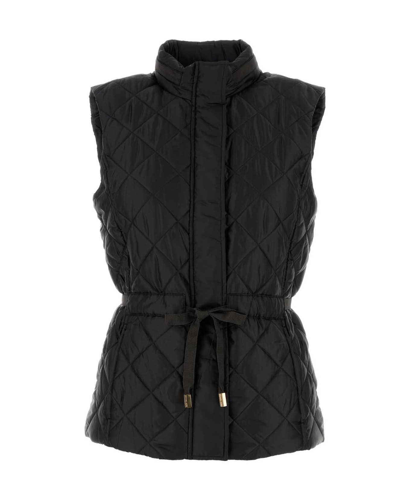 Michael Kors Black Polyester Sleeveless Jacket - BLACK