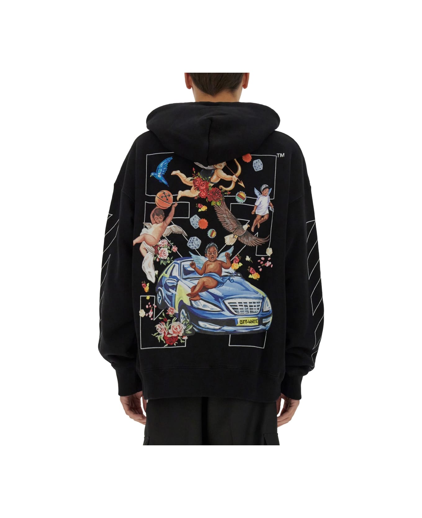 Off-White Hoodie - BLACK WHITE