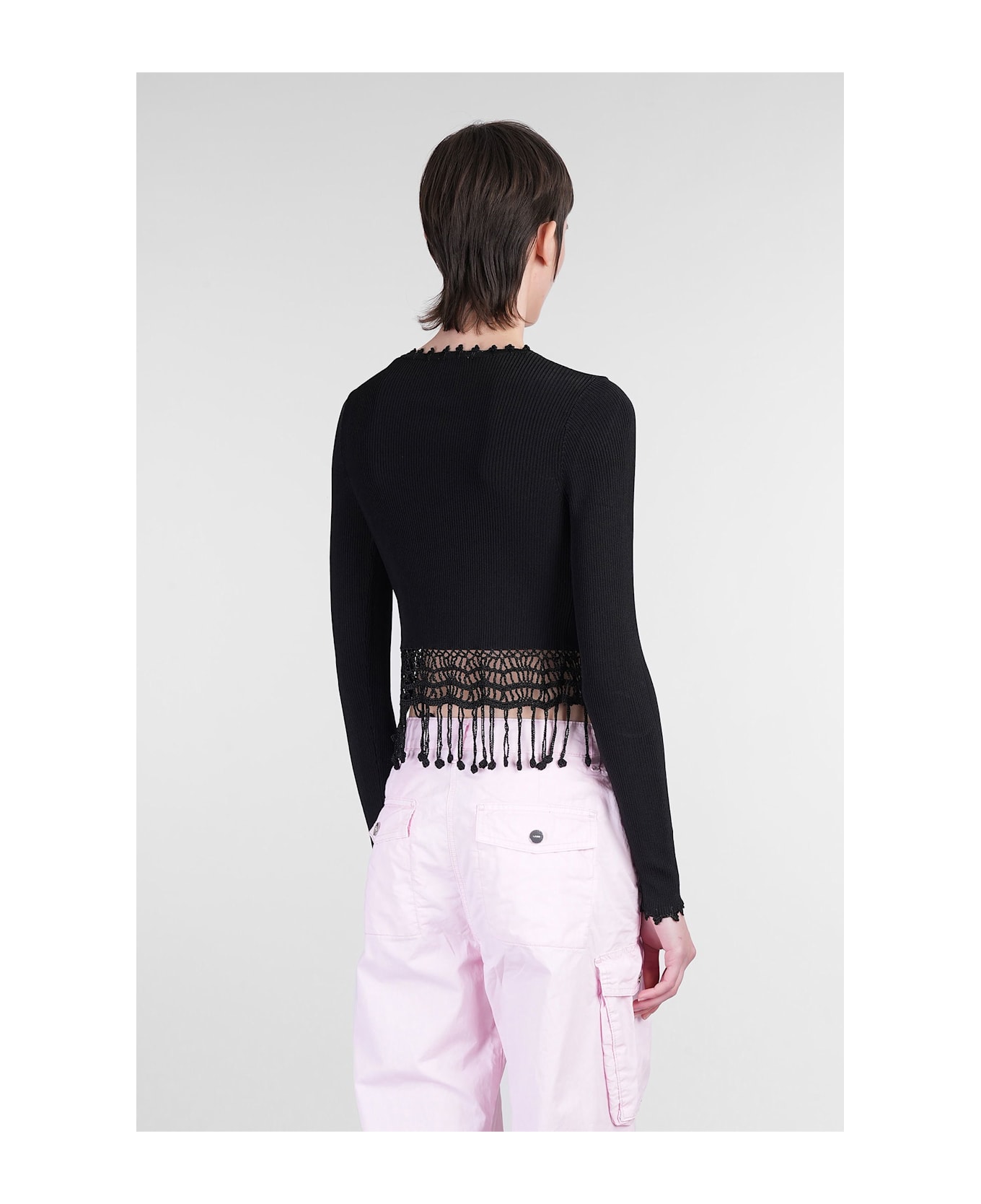 Ganni Cardigan In Black Viscose - black