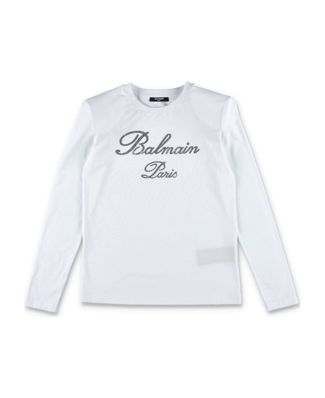 Balmain Kid - T-shirt - WHITE/SILVER