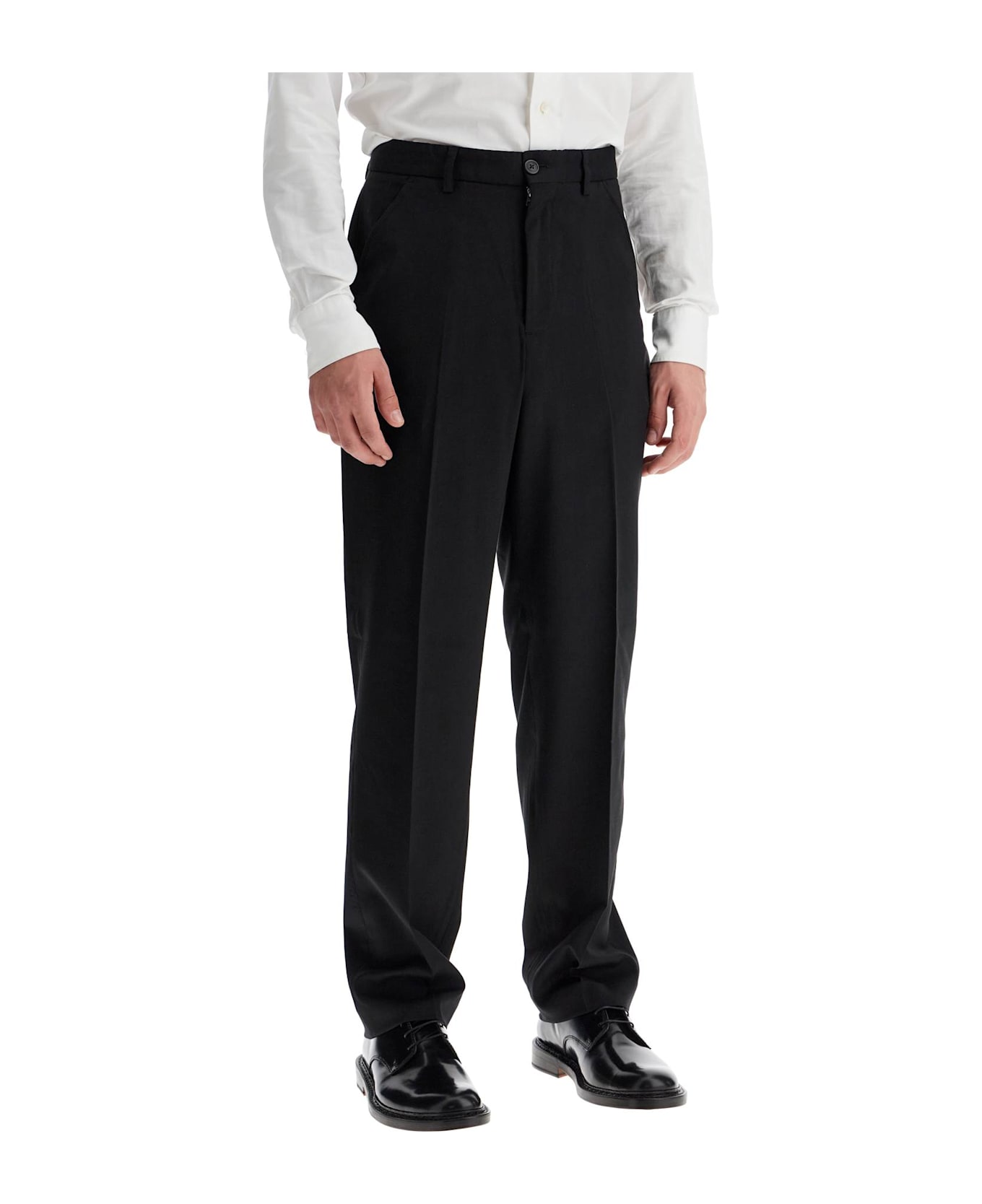 Our Legacy Combed Wool Chino 22 Trousers - BLACK WORSTED WOOL (Black)