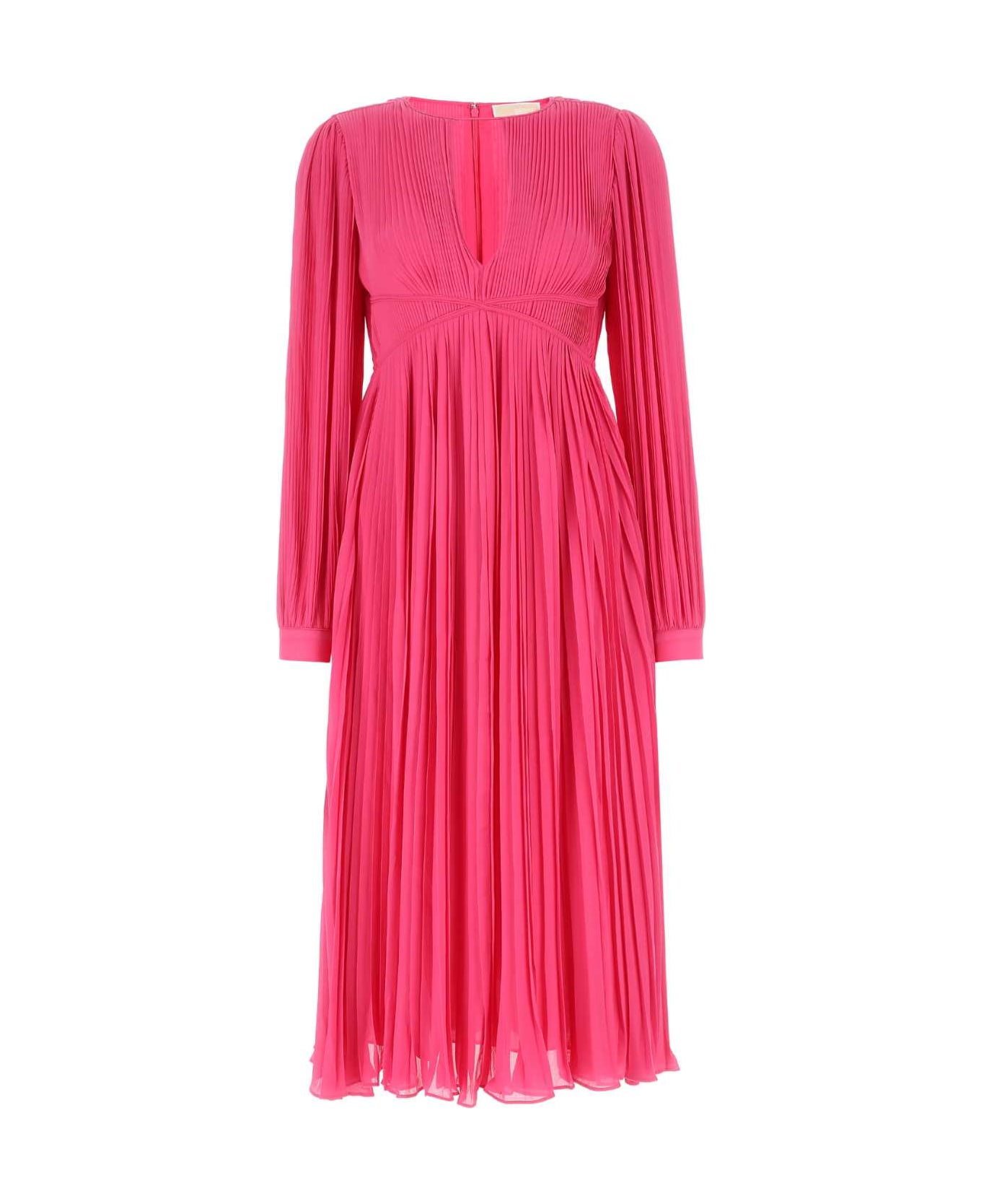 Michael Kors Dark Pink Crepe Dress - CERISE