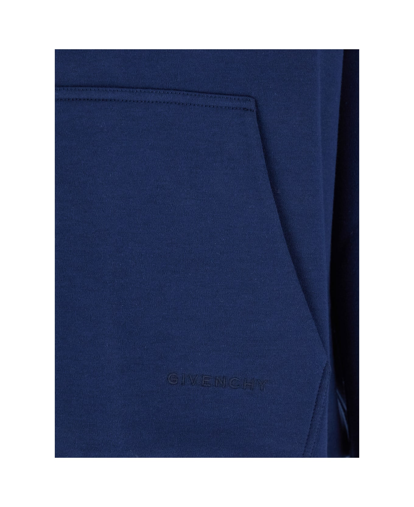 Givenchy Neoprene Con Cappuccio E Zip - Blu