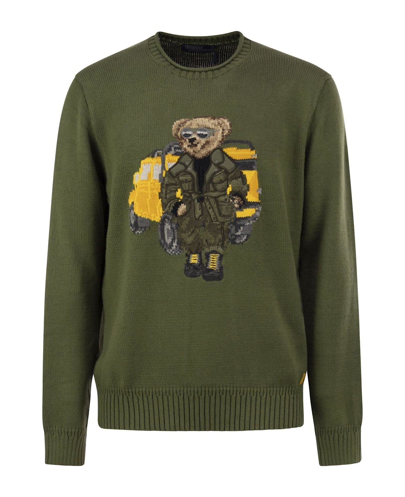 Ralph Lauren Polo Bear Knitted Jumper - NEWOLIVE