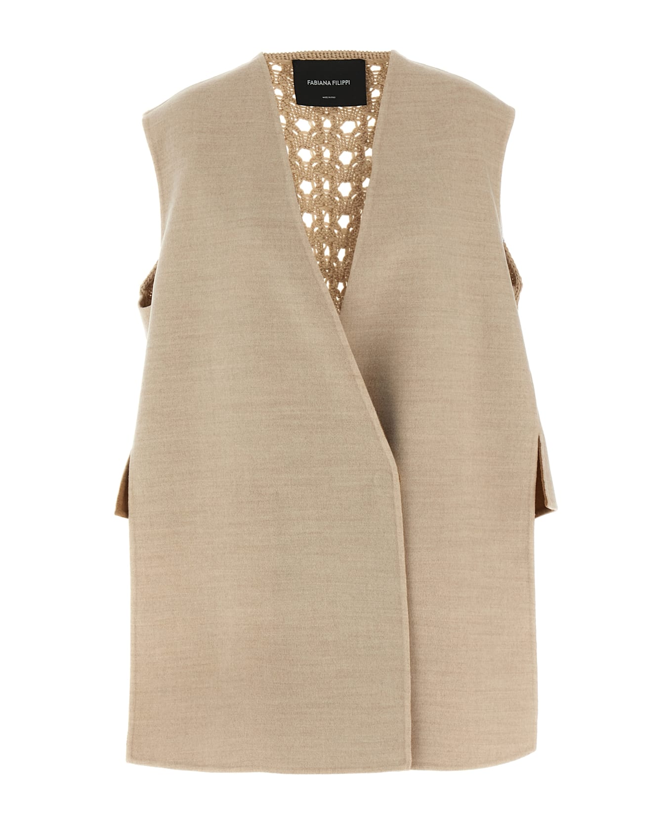 Fabiana Filippi Tricot Wool Vest - Beige