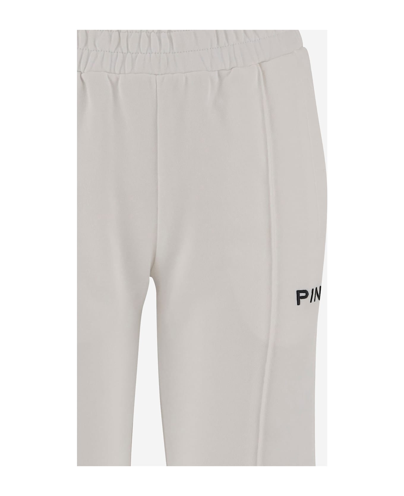 Pinko Cotton Logo Pants - White
