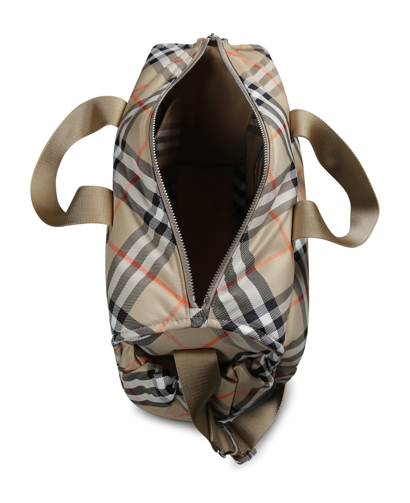 Burberry Beige Changing Bag For Babykids With Vintage Check - Beige