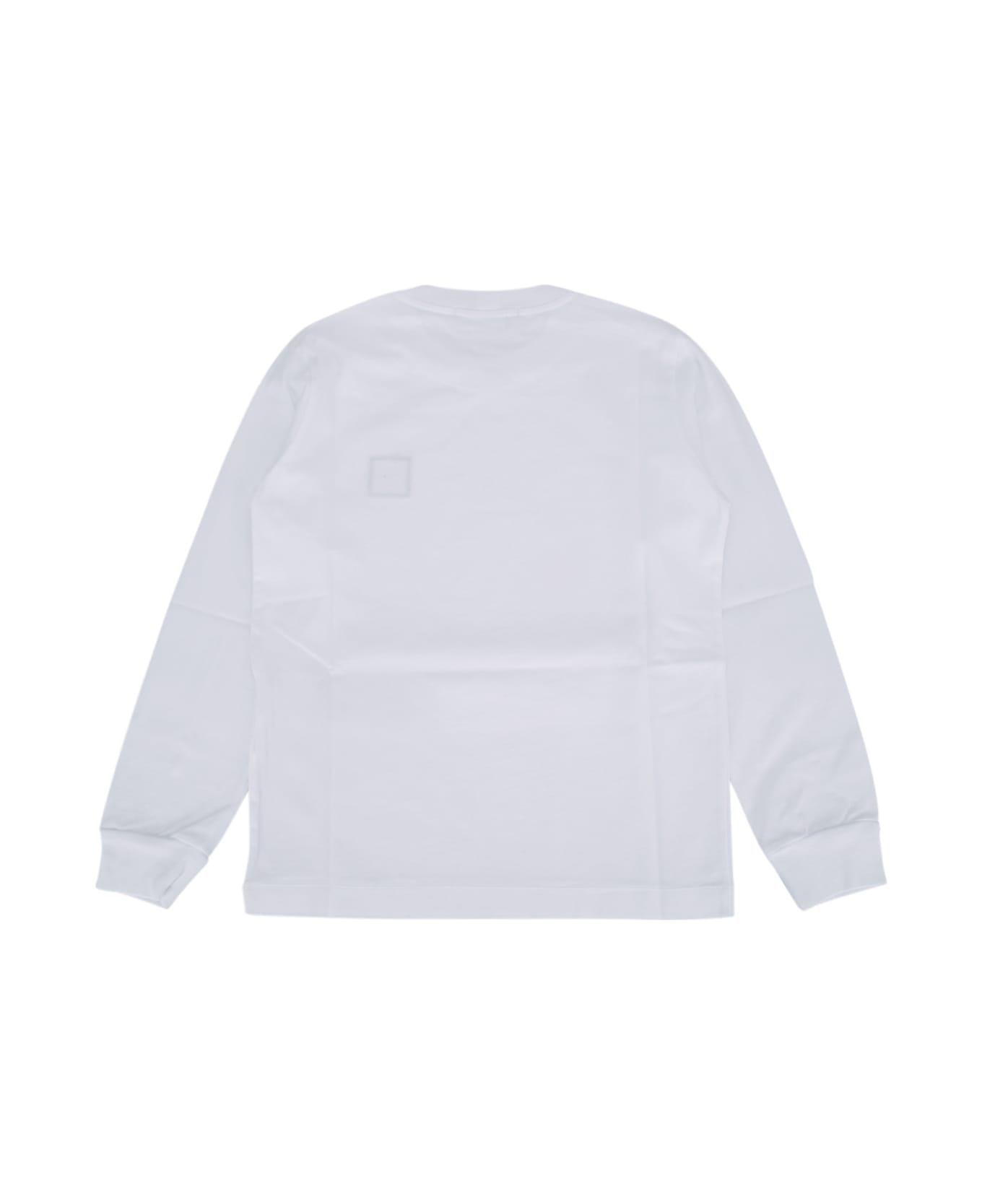 Stone Island Junior Ls T-shirt - WHITE