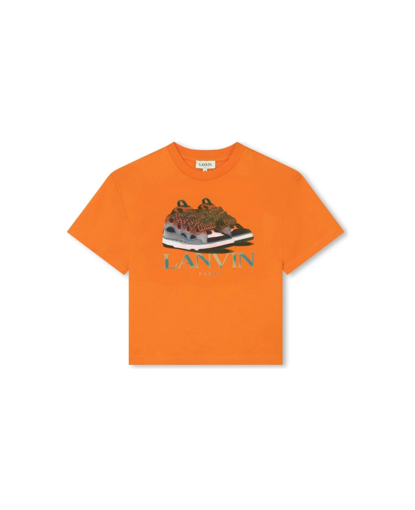 Lanvin Orange T-shirt With Logo Print - Orange