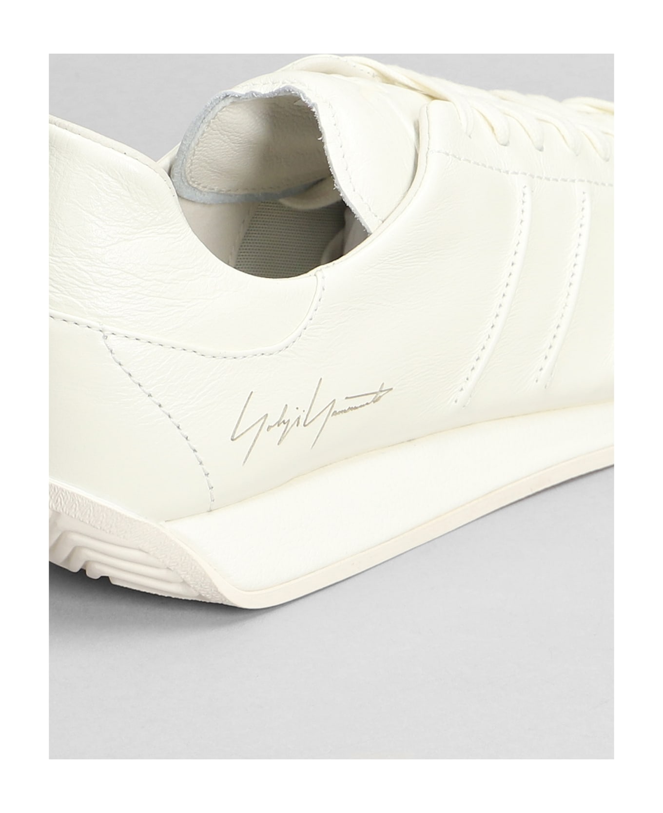 Y-3 Country Sneakers In Beige Leather - beige