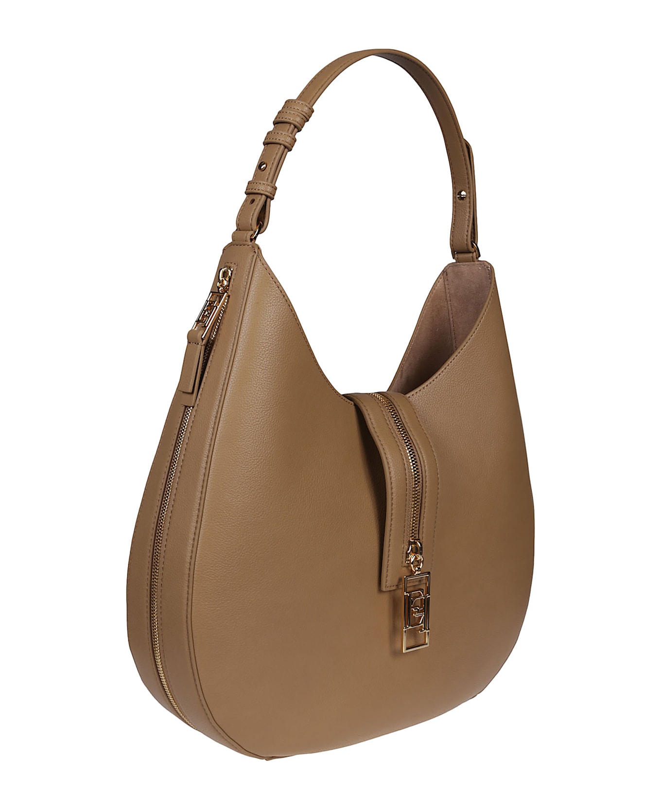 Elisabetta Franchi Hobo Bag - Camel