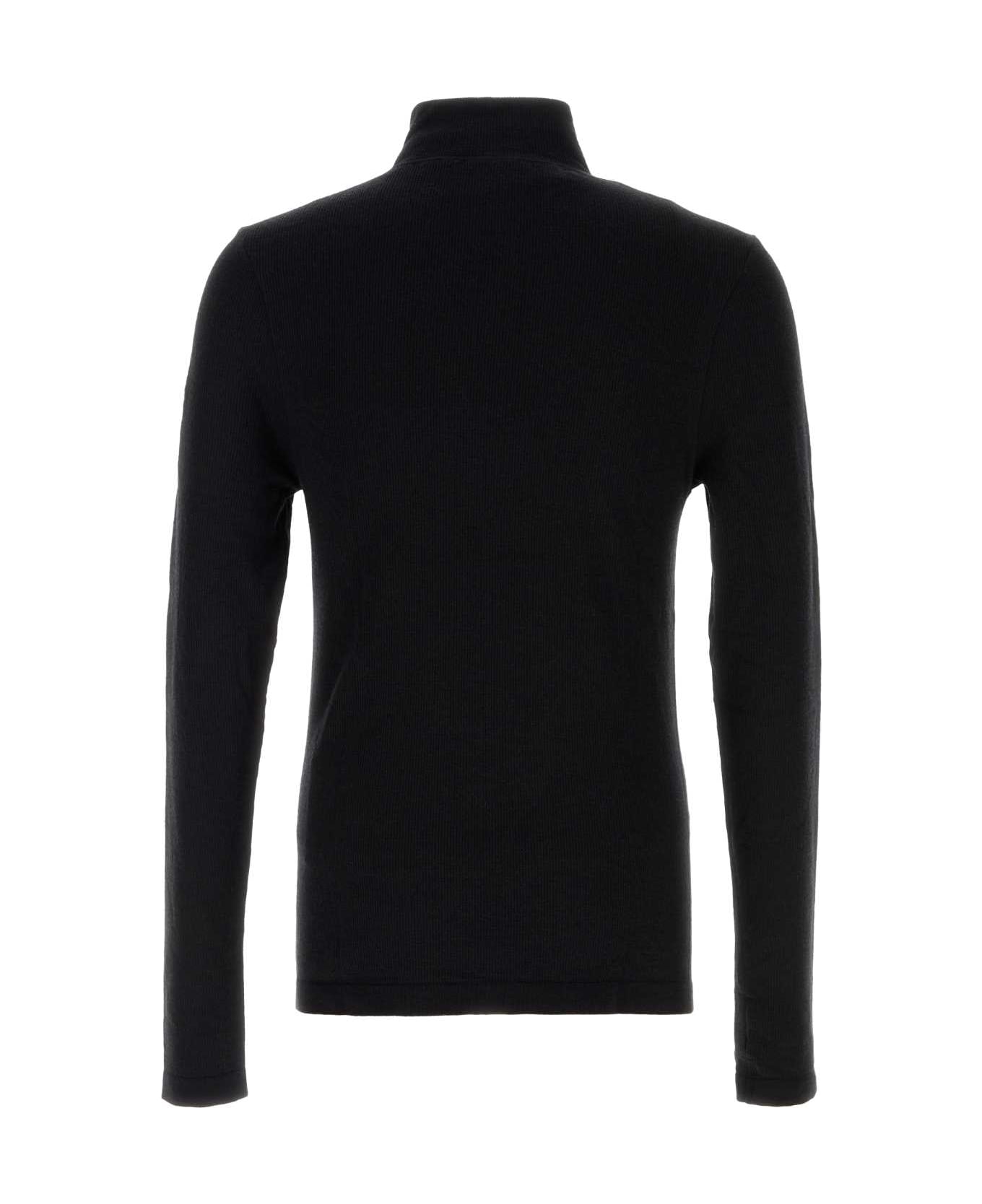 Hugo Boss Black Stretch Wool Blend T-shirt - Black