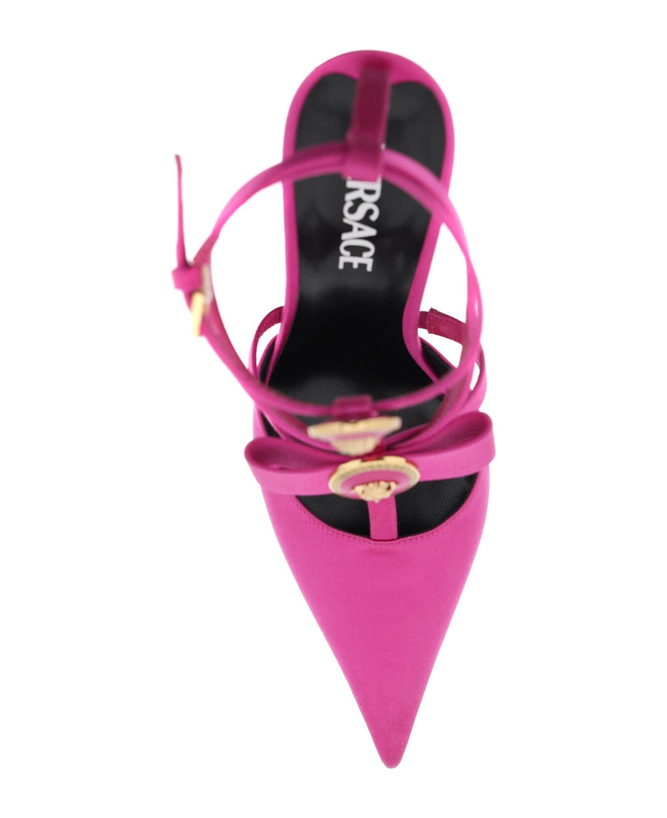 Versace Pumps With Gianni Ribbon Bows - WARTERLILY VERSACE GOLD (Fuchsia)